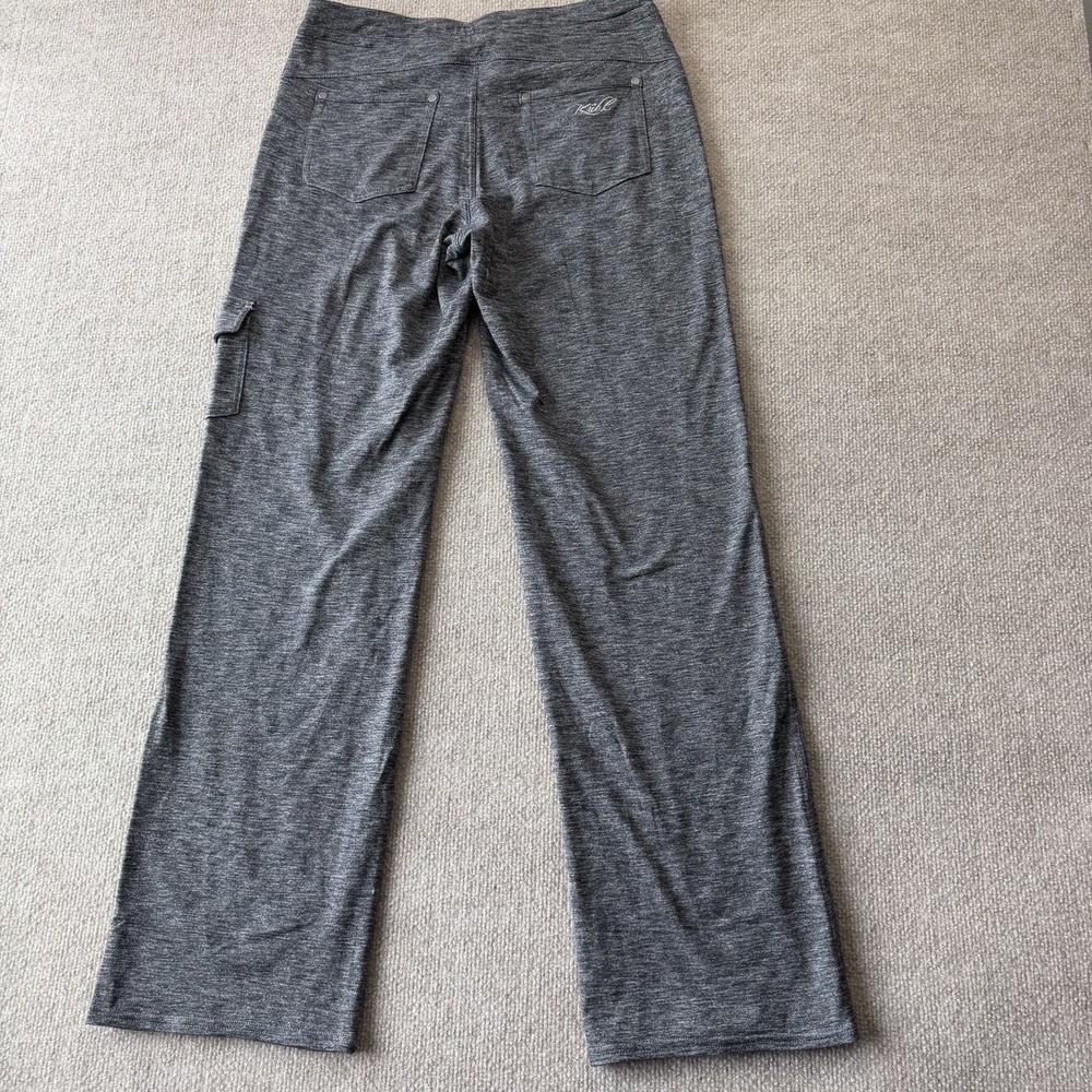 Kuhl Mova Relaxed Leg Pants Gray Heather Drawcord Womens Size 8 Athletic Cargo - Picture 8 of 9